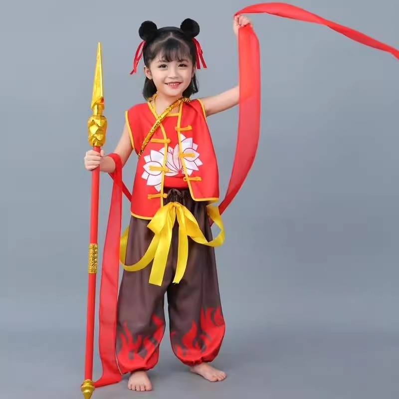 儿童敖丙哪吒同款衣服演出服角色扮演cos服表演服六一演出服套装