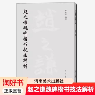 赵之谦魏碑楷书技法解析 楷书毛笔字帖学生成人初学者书法入门教程书籍基本点画偏旁部首原碑帖临摹练字帖 韩建正 河南美术出版社