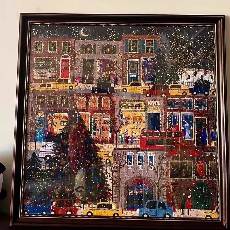 全系列拼图春夏秋冬圣诞冬灯拼图节日之夜成人圣诞礼物DIY500片