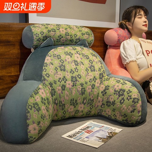 三层纱床头靠垫软包护腰