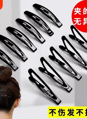 新款小夹子碎发夹女前额侧边浏海发夹后脑勺固定黑色头饰整理神器