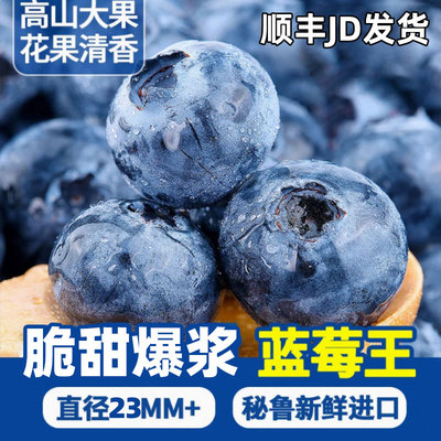 秘鲁蓝莓正宗进口甄选蓝莓王巨无霸新鲜水果当季特大果整箱包邮