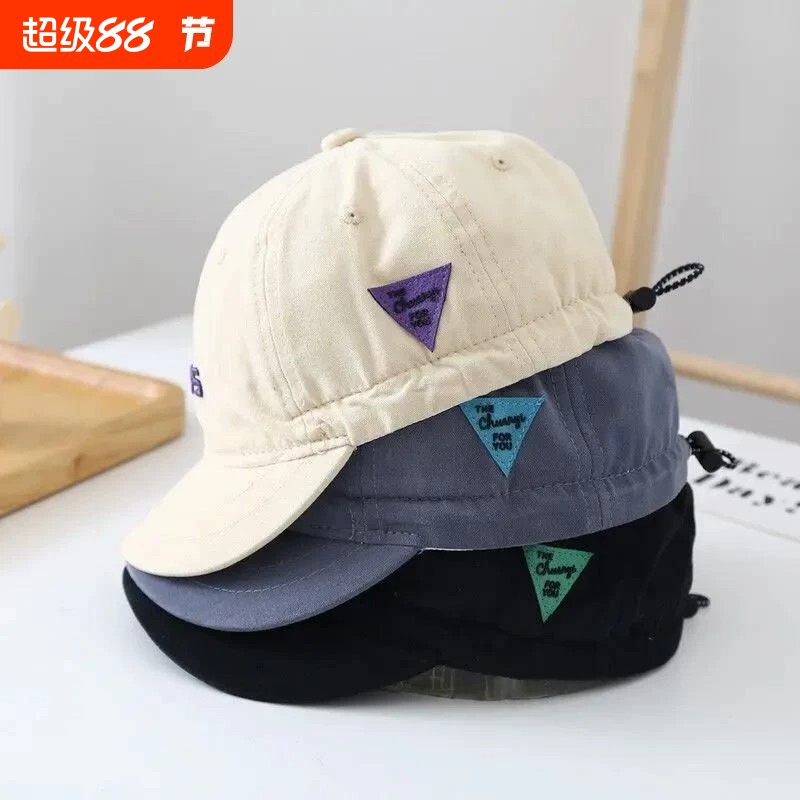儿童纯棉短檐鸭舌帽|千人加购图片