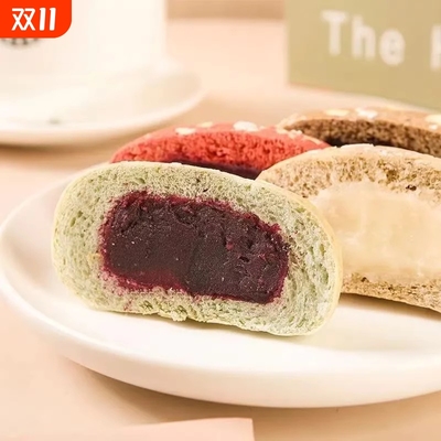 全麦欧包吐司早餐面包无糖精非无油夹心代餐饱腹零食品巧克力健康