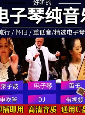抖音同款热搜电子琴架子鼓迪音纯音乐经典合奏曲MP34车载音乐优盘