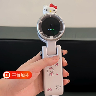 挂脖风扇手持小风扇化妆吹脸凉感宝宝吹饭吹辅食便携式随身折叠kt喷雾夏日充电实用涡轮出门小型定妆睫毛