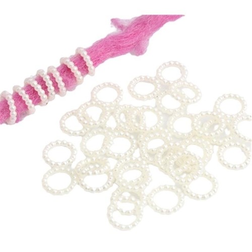 珍珠圈仿珍珠假发挂件编发装饰