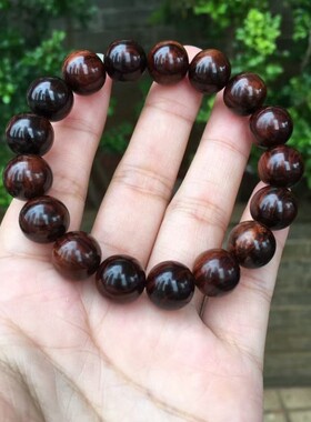海南黄花梨单圈手串海黄木制手链