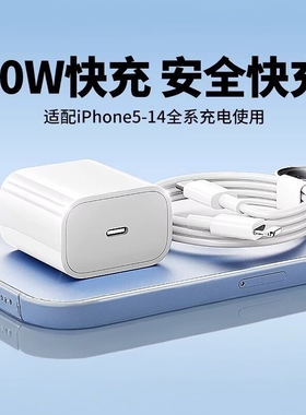 适用苹果充电器PD20W快充充电头数据线套装不伤机ios安全兼容车载