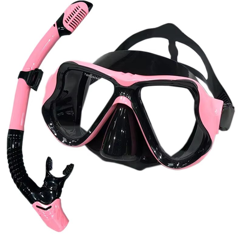 厂家直销潜水套装防雾镜片PC镜框 高清抗UV潜浮套装成人男女款式