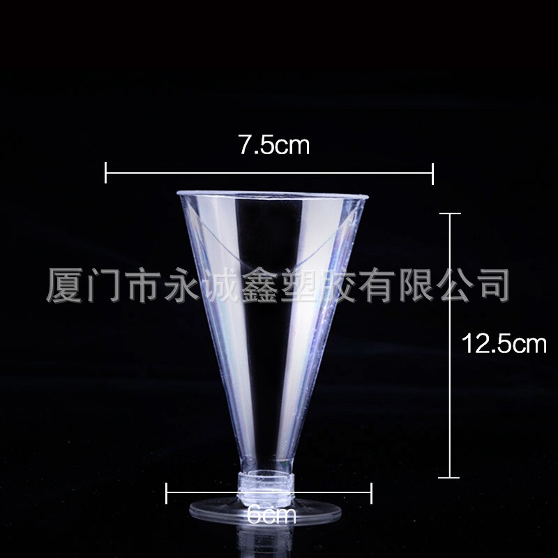 透明慕斯杯高脚塑料木糠杯一次性甜品杯提拉米苏杯奶昔杯厂家直销