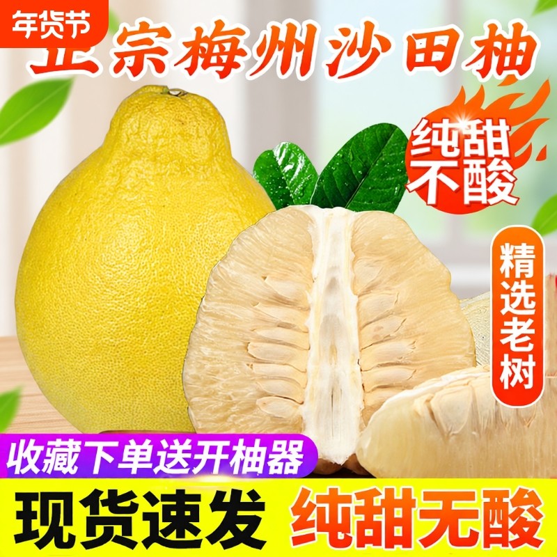 【纯甜】正宗梅州沙田柚子广东金柚白心肉孕妇当季新鲜水果非容县,水产肉类/新鲜蔬果/熟食,柚子,淘宝优惠券,粉丝福利购,淘宝优惠卷