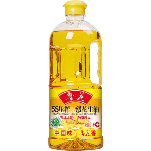 鲁花花生油5S压榨一级1L物理特香纯正食用油团购煎炸烹饪桶装规格