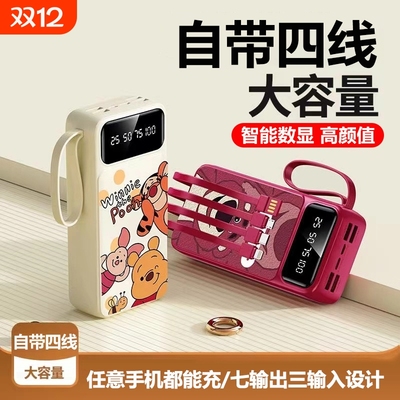 【3C认证】高颜值自带线快充电宝