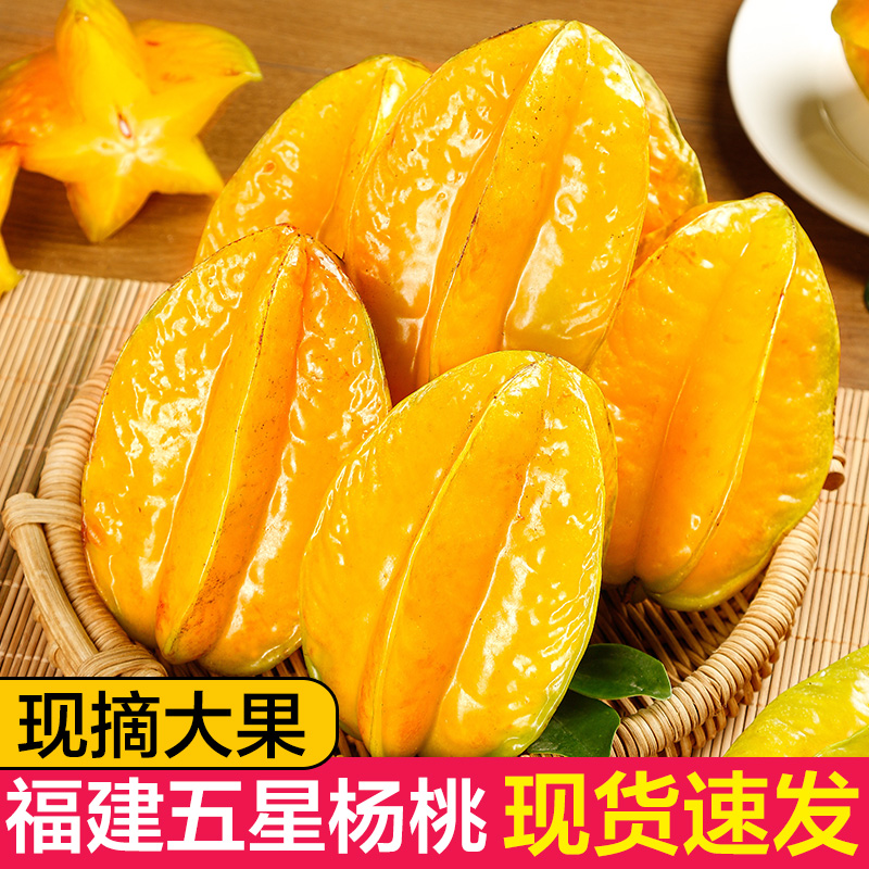 福建漳州杨桃水果当季整箱洋桃鲜果新鲜红龙扬桃五角星阳桃5斤