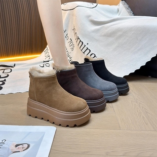 女鞋 爆款 新款 潮高级休闲风60313 IGC增高8CM2025冬季 小个子时尚