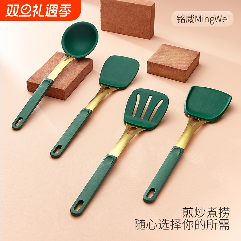 硅胶锅铲婴儿奶嘴级耐高温厨房炒菜硅胶铲子不粘锅专用家用厨具