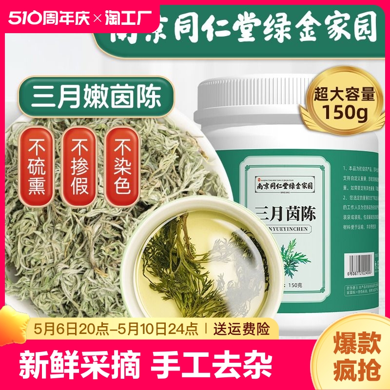 三月茵陈茶叶150g大容量