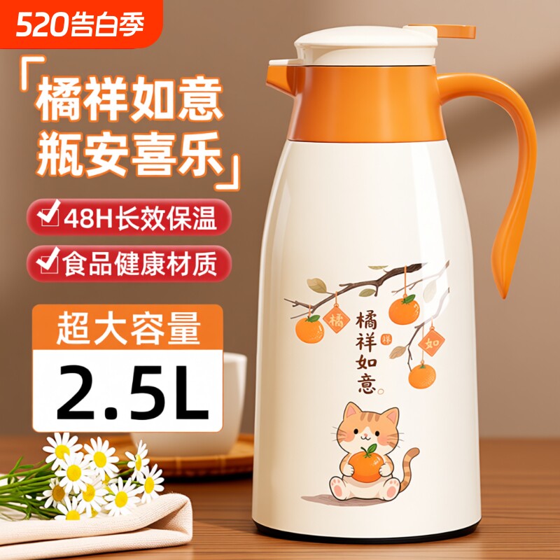 保温热水壶水壶保温壶家用2025新款保温瓶玻璃暖壶茶瓶长效真空