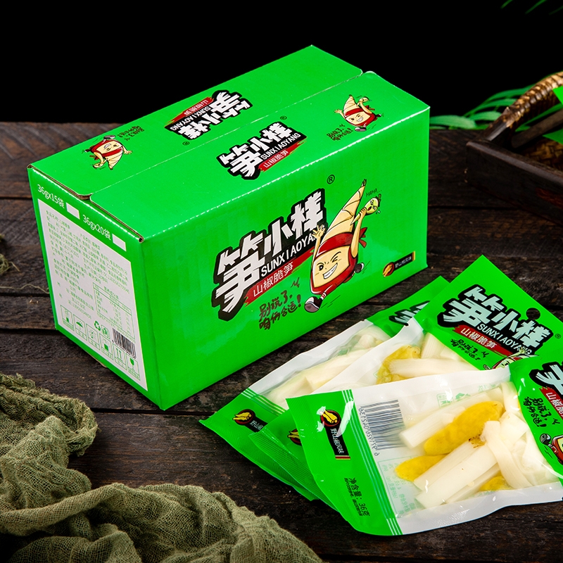 【官方】笋小样山椒脆笋网红休闲零食开袋即食辣味小吃泡椒竹笋