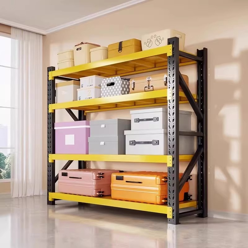 碳钢仓储货架家用钢制多层置物架阳台收纳架车库地下室架子承重