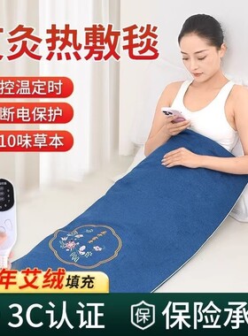 艾灸热敷毯子艾草电加热艾绒床垫秋冬全身通用发热理疗加热毯膝盖