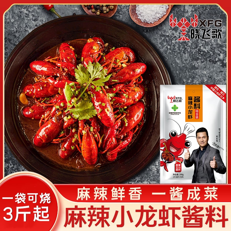 晓飞歌小龙虾调料潜江油焖大虾秘制酱麻辣蒜蓉香辣十三香家用商用