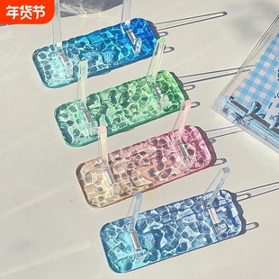 水纹渐变亚克力吧唧展示架谷美超貌美透明超立体谷子水纹二次元