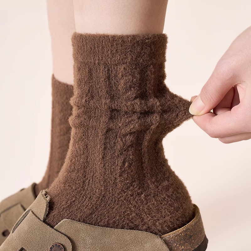 秋冬澳绒袜保暖加厚加绒