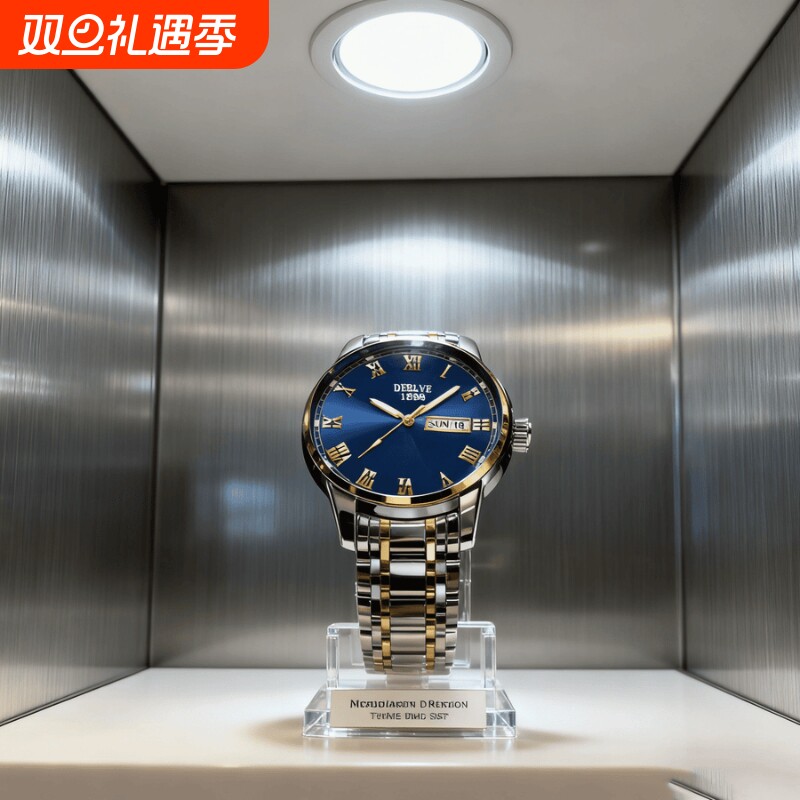 手表男款全自动男表数字双日历防水腕表男机械风全自动防水高级感