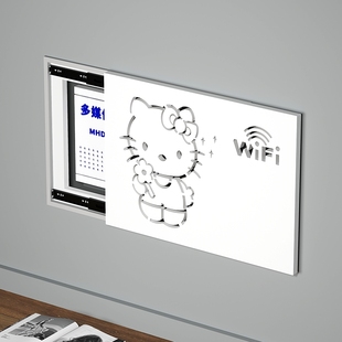 电表箱装饰画弱电箱多媒体盒遮丑盖板配电箱遮挡挂画推拉免打孔