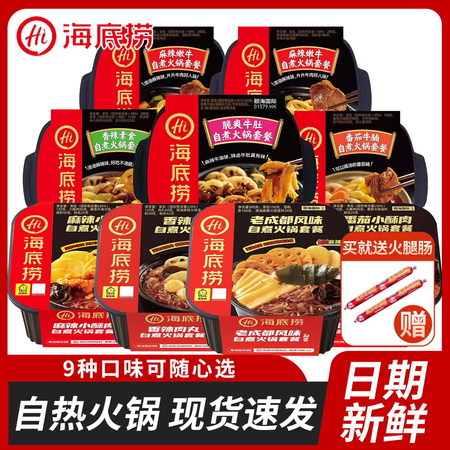 海底捞自热火锅多种口味方便自煮