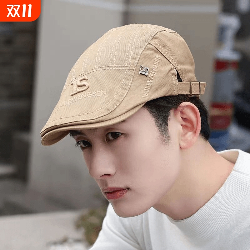 帽子男潮休闲前进帽韩版贝雷帽女韩国青年鸭嘴帽鸭舌帽跑步冬日