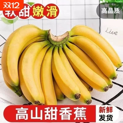 【特惠】云南高山香蕉软糯香甜整箱新鲜现摘孕妇水果青果需催熟甜