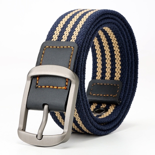 古侍帆布腰带男女士高级感编织皮带针扣休闲时尚户外运动牛仔裤带