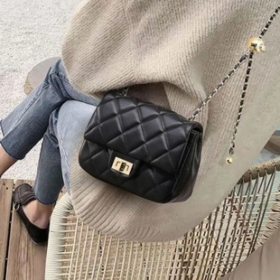 小香风包包女2025新款 小金球菱格链条包单肩斜挎包 洋气高级感时尚