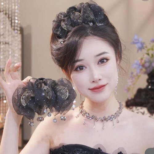 国风裙摆超仙扇子流苏纯