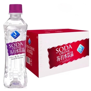 正品 350ml 24瓶整箱微甜味無汽水弱堿飲料 娃哈哈蘇打水500ml