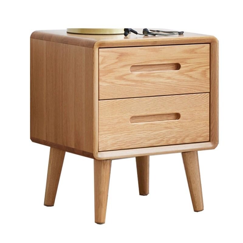 cc全实木北欧橡木简约现代简约小户型卧室床头储物收纳床头柜全实
