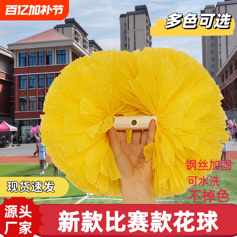比赛款花球啦啦队手拿花拉拉队彩球舞蹈道具运动会手花啦啦操花球