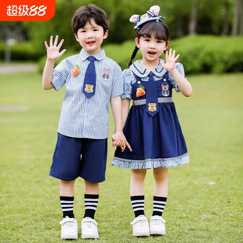 兔子警官衣服儿童男童衬衫套装女童朱迪连衣裙幼儿园六一表演出服