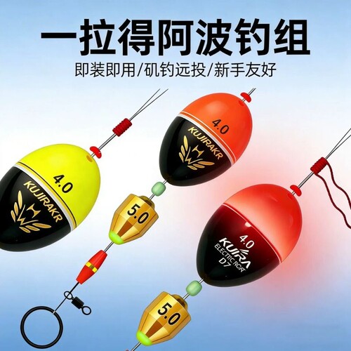 阿波一拉得浮漂套装矶钓电子夜光