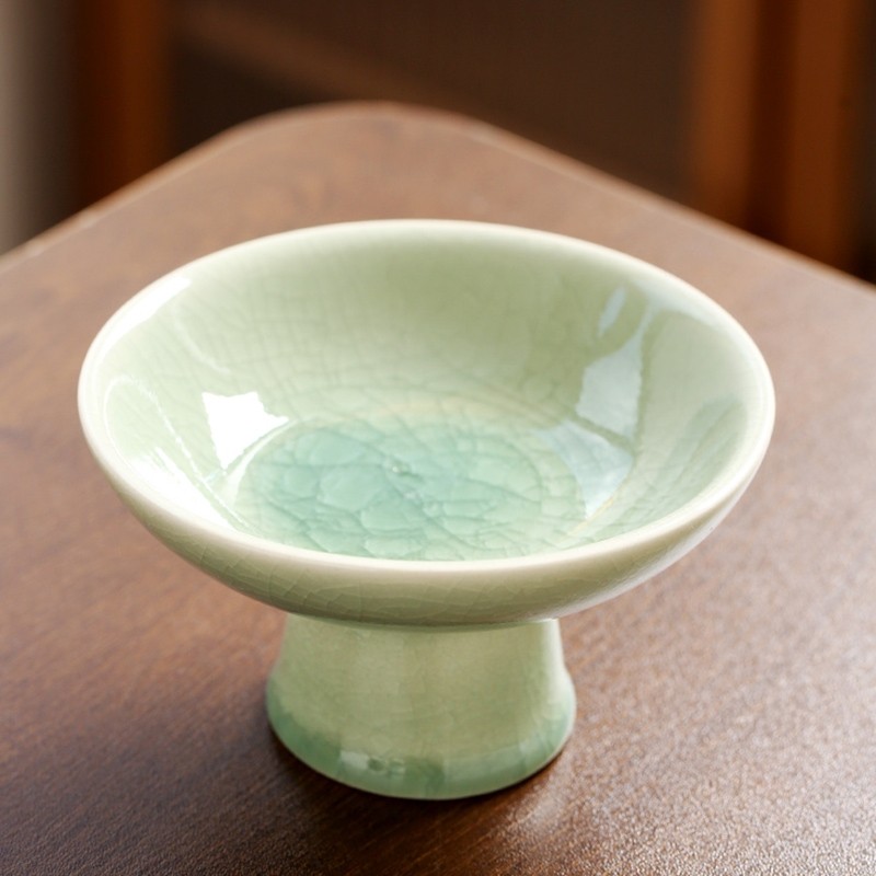 佛手柑托盘苔藓球花盆陶瓷中式米竹香水石斛胧月剑山插花水培盆