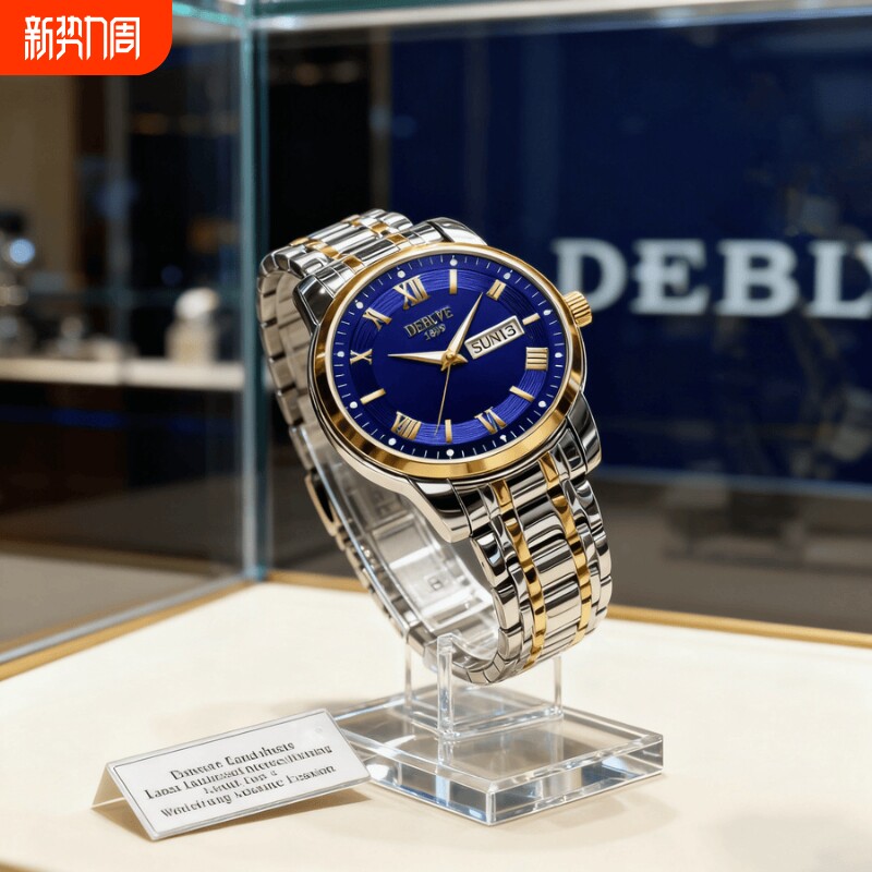 男款手表钢带商务防水石英腕表高级感男士正品名牌全自动非机械表