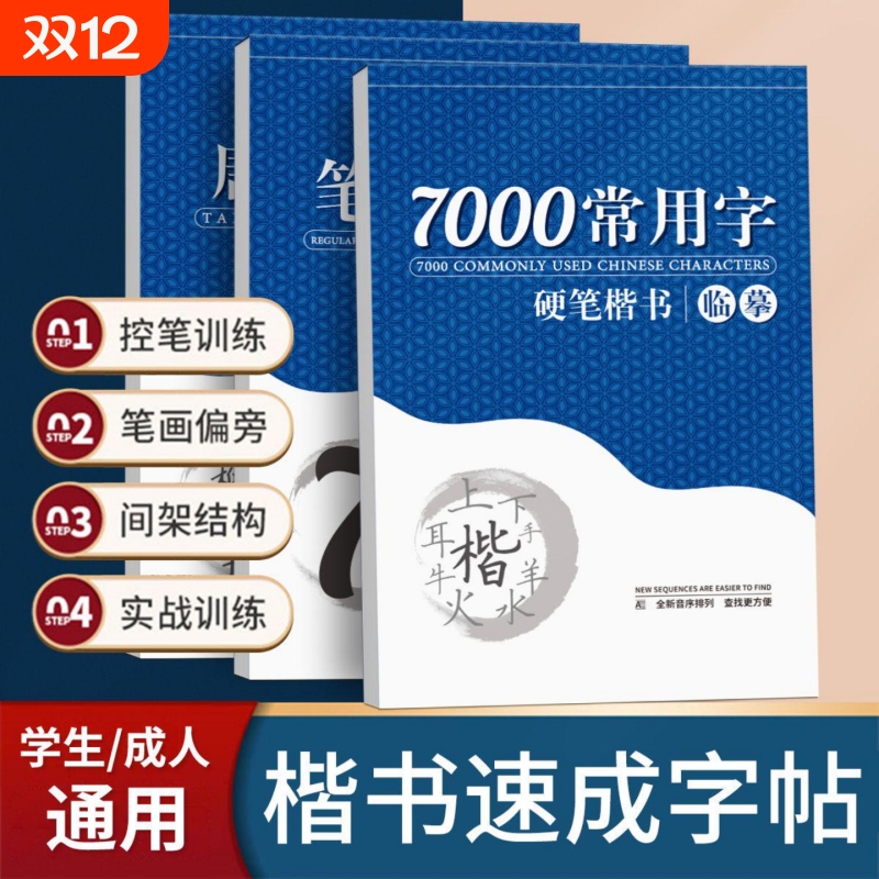 临摹练字帖成年楷书正楷成人硬笔