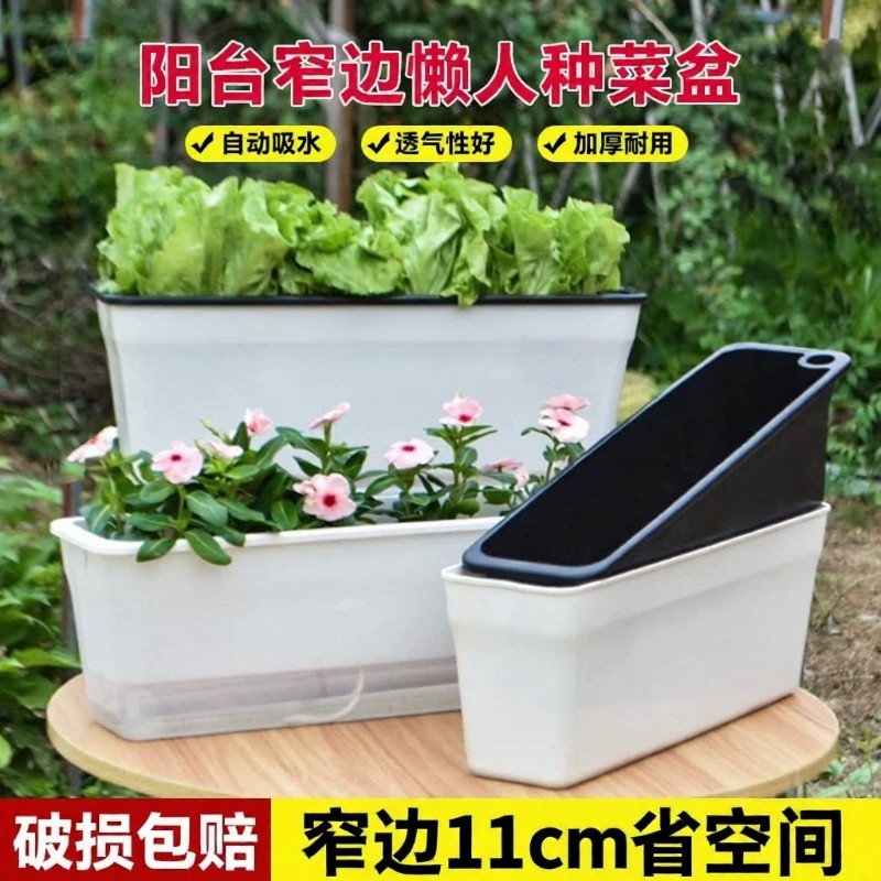 阳台种菜盆专用神器室内自动吸水长方形懒人花盆家用种植盆窗台,鲜花速递/花卉仿真/绿植园艺,花盆,淘宝优惠券,粉丝福利购,淘宝优惠卷