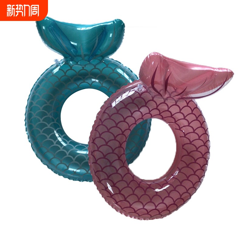 工厂批发儿童游泳圈美人鱼浮圈成人宝宝腋下充气加厚游泳充气式