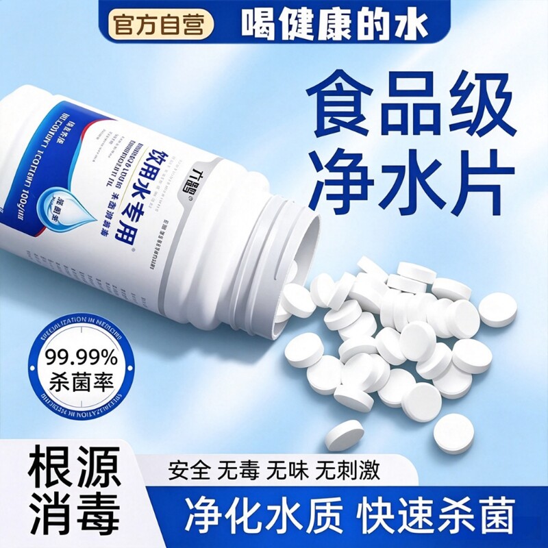 饮用水专用净水片官方旗舰店户外野外生存消毒水井食用级二氧化氯图片