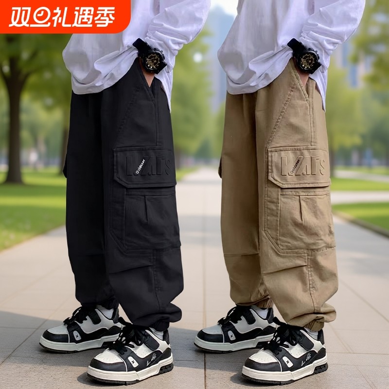 男童裤子工装裤秋装中大童2025新款儿童休闲长裤男孩秋季运动长裤