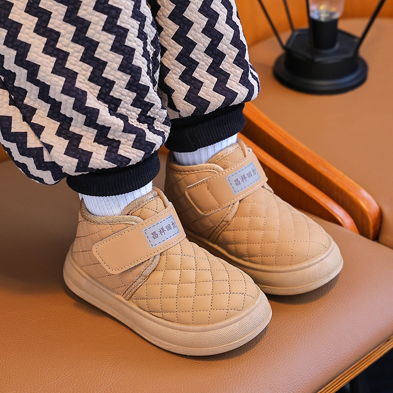 冬季儿童雪地靴男童女童加绒短靴加厚保暖童鞋宝宝棉新款靴子防水